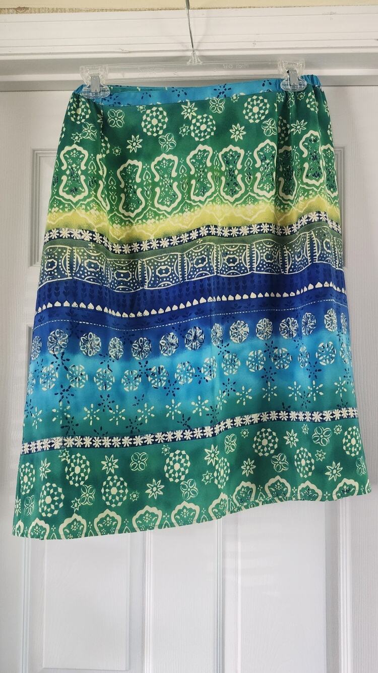 Vintage August Max Woman Boho Midi Skirt Plus Size 22W Wb40